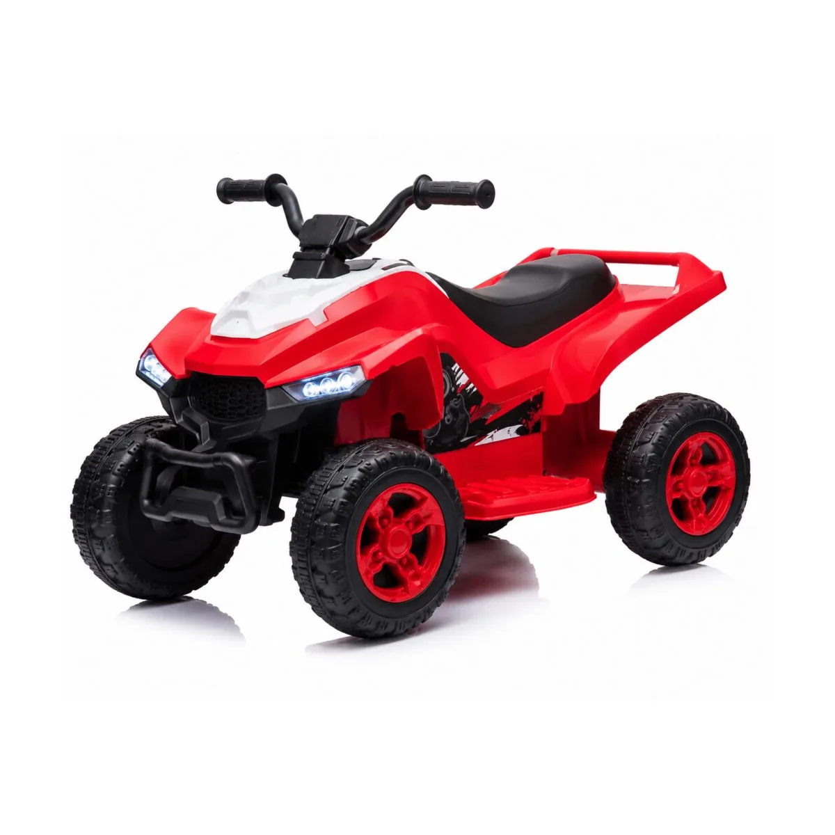 12V Kids Electric Quad Bike with Music and USB Red 12V kids electric quad bike with four wide wheels music USB and LED lights