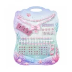 24-Piece 3D Press-On Nail Set with Necklace