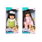 30cm long hair baby dolls with real fabric clothes in assorted designs for kids at Totoland Toys Kenya
