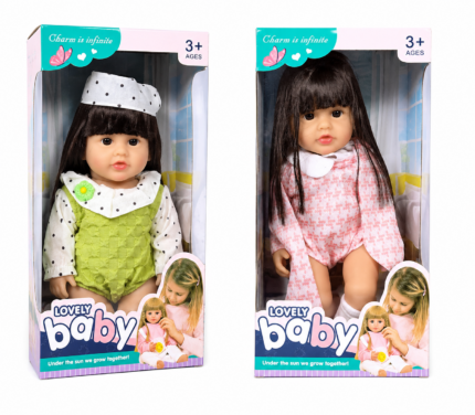 30cm Long Hair Baby Doll with Real Clothes – Washable Dress-Up Doll