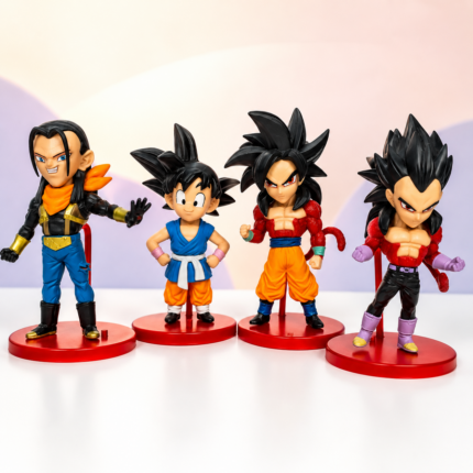 4-Piece Anime Warrior Action Figures Set for Kids- Dragon Ball Super Saiyan Goku Figure Set