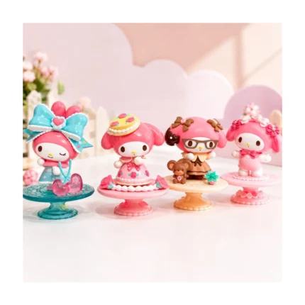 4-Piece Cute Cartoon Character Figurine Set for Kids- Hello Kitty Figure