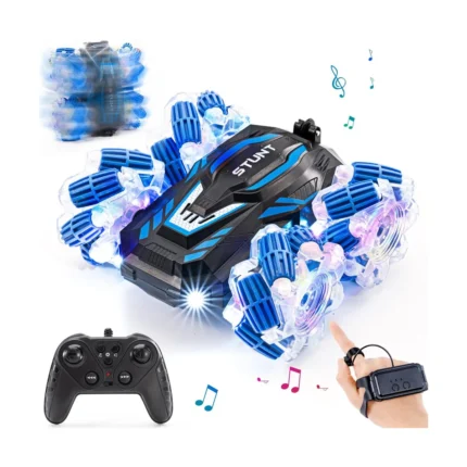 Remote and Watch-Controlled 360° Stunt Car