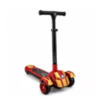 Adjustable 3-wheel kick scooter for kids and adults with LED front lights, three-wheel design and 80 kg weight capacity
