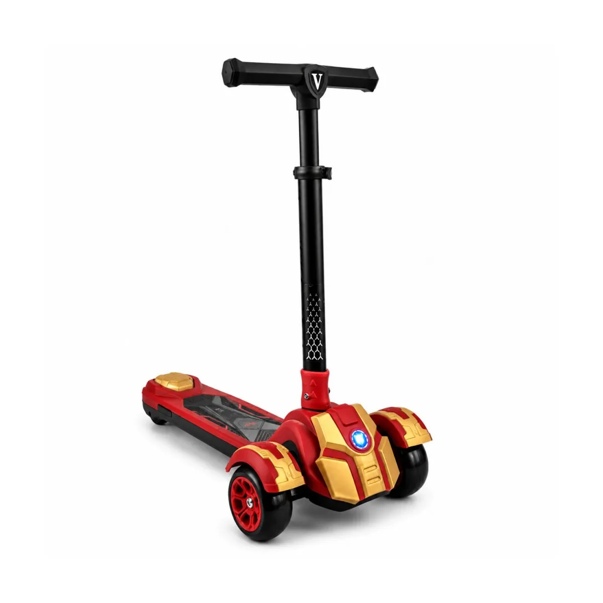 Adjustable 3-Wheel Kick Scooter for Kids and Adults – 80 kg Capacity Adjustable 3-wheel kick scooter for kids and adults with LED front lights, three-wheel design and 80 kg weight capacity