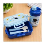 Kids lunch box and water bottle set with spoon and fork