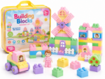 Large building blocks for kids with colourful windmill construction set