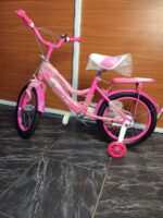 Kids Bicycle Size 12 with Training Wheels & Front Basket – Pink/Blue - Image 3