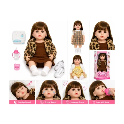 Interactive Baby Doll with Crying, Laughing & Snoring Sounds