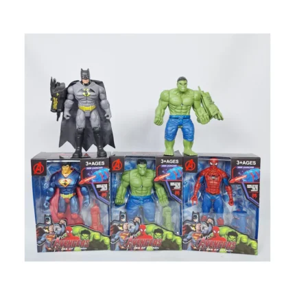 Spider-Man, Superman, Batman & Hulk Superhero Action Figures with Arm Launcher