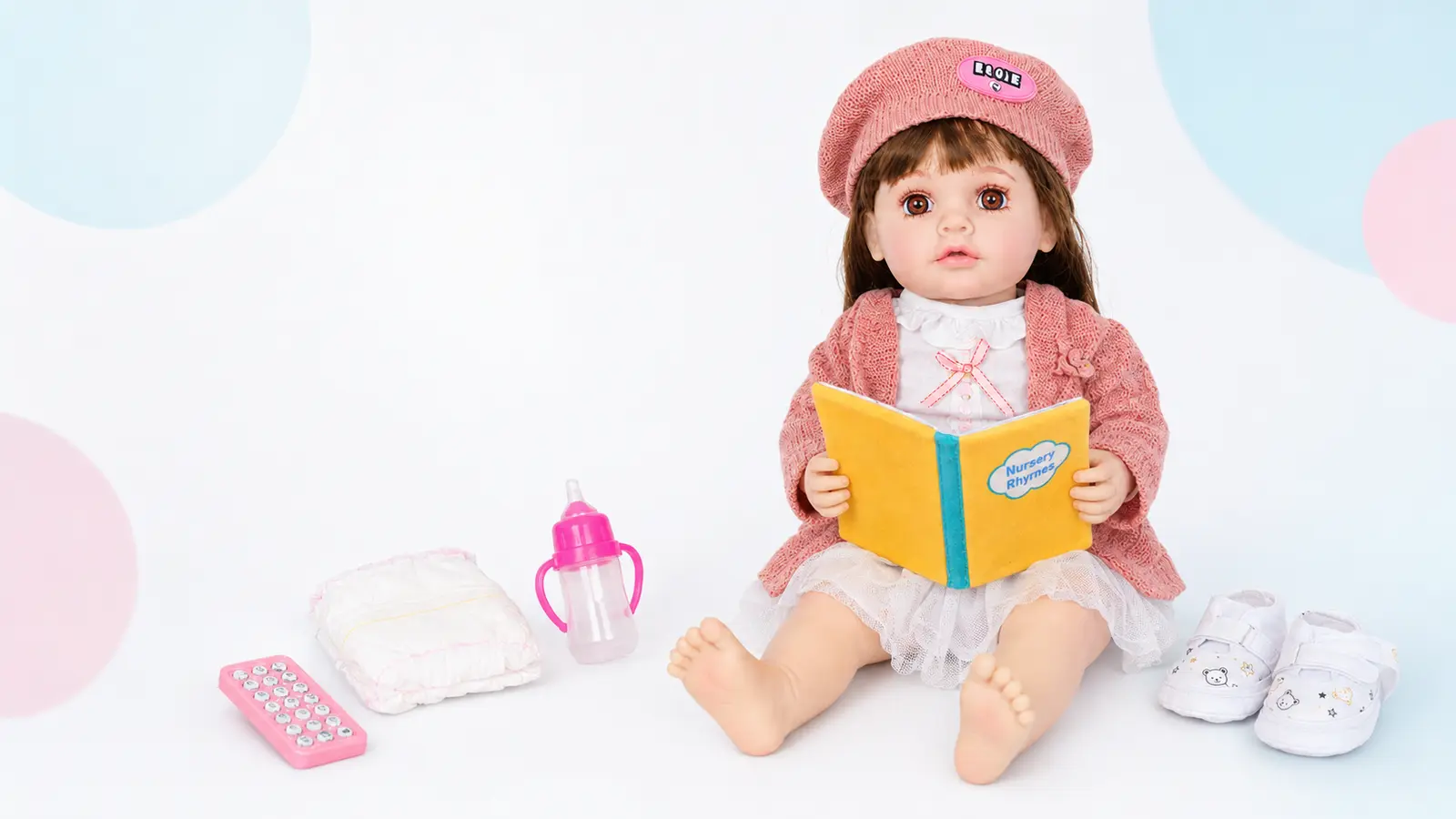 Interactive talking baby doll with remote control and accessories