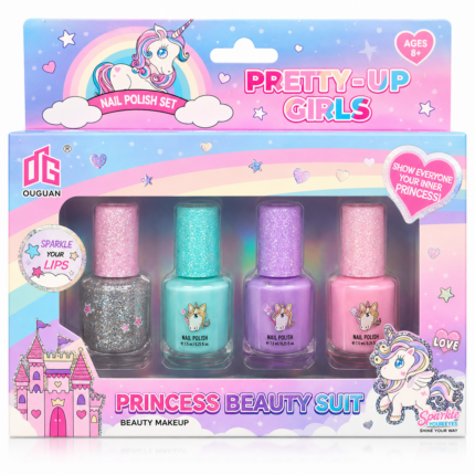 Non-Toxic Kids Nail Polish Set – 5 Colours