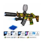 Kids electric gel gun hydro blaster with mist spray, projection light and water gel beads