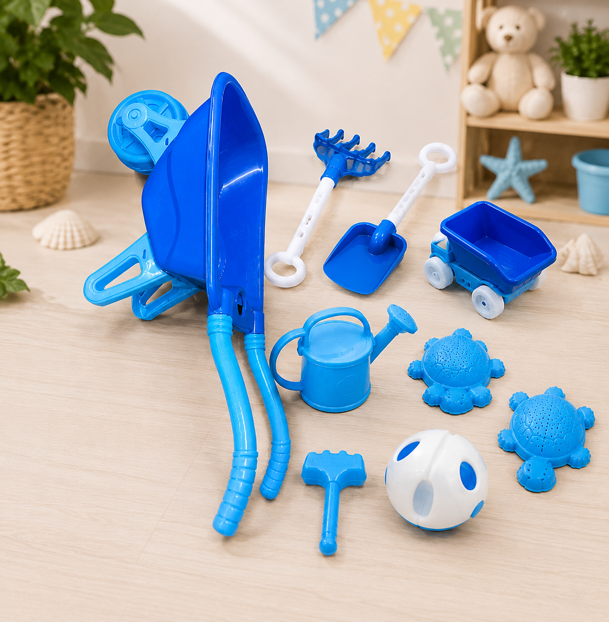 kids-outdoor-play-wheelbarrow-set-totoland-toys-kenya Kids outdoor play wheelbarrow set with gardening and beach accessories